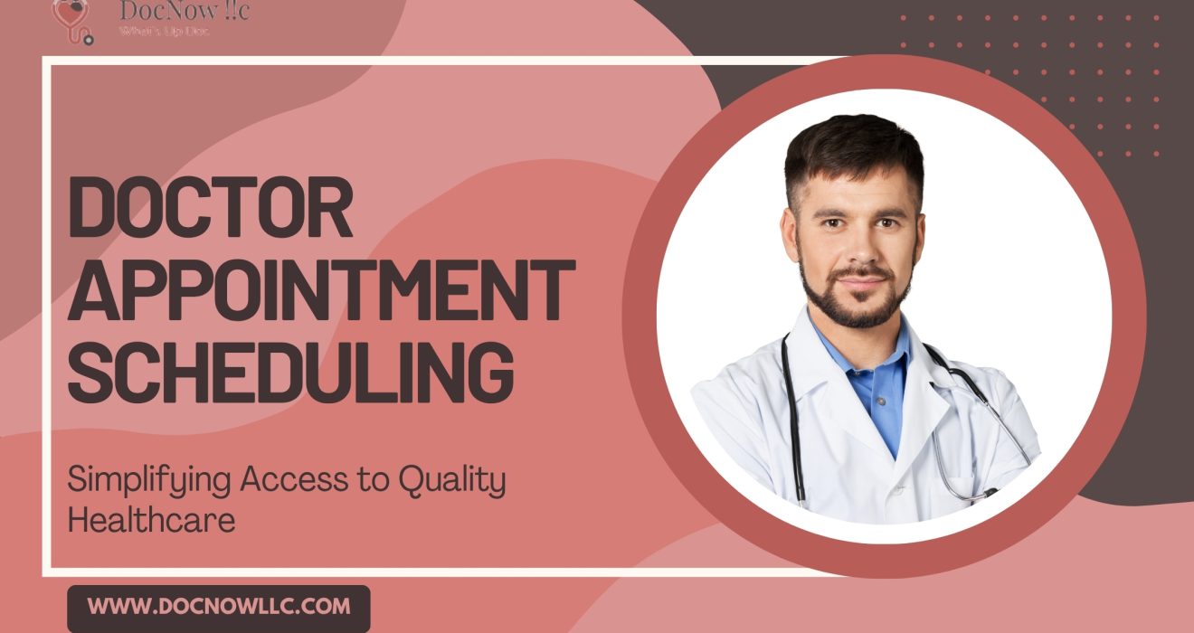 Doctor appointment scheduling banner with a doctor image and booking details