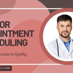 Doctor appointment scheduling banner with a doctor image and booking details